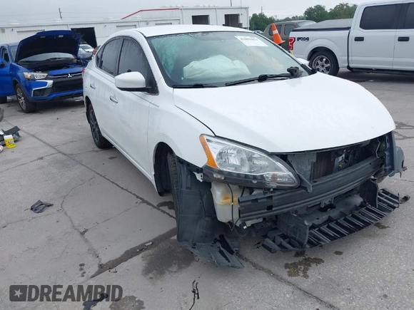 2015 Nissan Sentra S with VIN 3N1AB7AP8FY249344, listed as a IAAI auction lot 41891051 with 143,917 mi miles and . Bid and sale history available at DreamBid. Image 1.