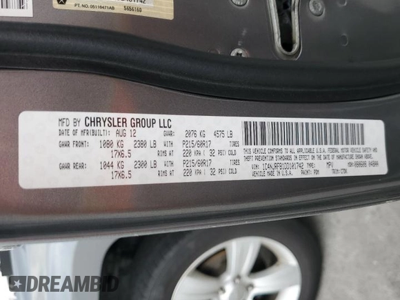2013 Jeep Patriot Latitude z VIN 1C4NJRFB1DD101742, wystawiony jako Copart lot #59486385 z przebiegiem 92 001 mil mil oraz Czysty tytuł • Clean title. Historia ofert i sprzedaży dostępna na DreamBid. Obrazek 13.