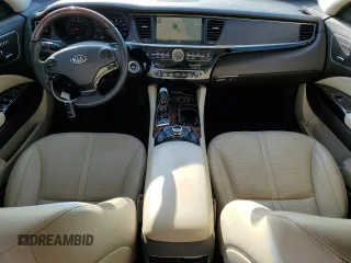 2015 Kia K900 Premium with VIN KNALU4D47F6024742, listed as a Copart auction lot 47054335 with 136,800 mi miles and Salvage Title. Bid and sale history available at carsss.com. Image 8.