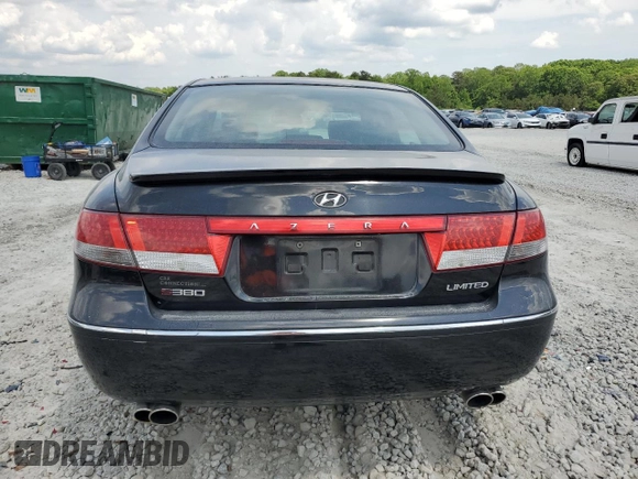 2006 Hyundai Azera SE with VIN KMHFC46F66A077474, listed as a Copart auction lot 54498015 with 211,912 mi miles and Salvage title. Bid and sale history available at DreamBid. Image 6.