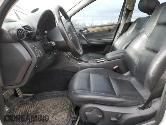 2007 Mercedes-Benz C 230 Sport with VIN WDBRF52H67F879967, listed as a Copart auction lot 52212585 with 201,975 mi miles and Salvage Title. Bid and sale history available at DreamBid. Image 7.