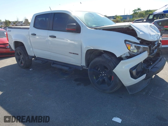 2021 Chevrolet Colorado 2WD LT z VIN 1GCGSCEN3M1276560, wystawiony jako IAAI lot #41442039 z przebiegiem 82 538 mil mil oraz . Historia ofert i sprzedaży dostępna na DreamBid. Obrazek 1.