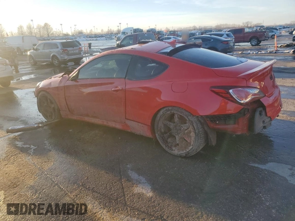 2013 Hyundai Genesis Coupe R-Spec with VIN KMHHT6KD5DU081763, listed as a Copart auction lot 41408905 with Not provided miles and Salvage title. Bid and sale history available at DreamBid. Image 2.