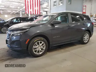 2022 Chevrolet Equinox LS z VIN 3GNAXSEVXNS206255, wystawiony jako Copart lot #55867725 z przebiegiem 58 811 mil mil oraz Szkoda całkowita • Salvage title. Historia ofert i sprzedaży dostępna na DreamBid. Obrazek 1.