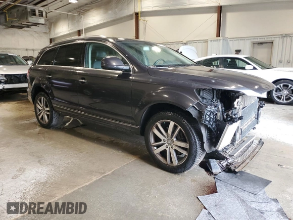 2014 Audi Q7 Premium Plus with VIN WA1LGAFE1ED000987, listed as a Copart auction lot 61852995 with 174,768 mi miles and Non repairable. Bid and sale history available at DreamBid. Image 4.