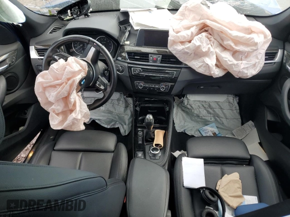 2017 BMW X1 xDrive28i with VIN WBXHT3C32H5F81460, listed as a Copart auction lot 55998515 with 123,853 mi miles and Salvage title. Bid and sale history available at DreamBid. Image 8.