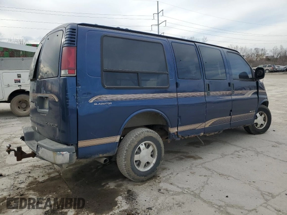 2000 Chevrolet Express Cargo Van w/YF7 with VIN 1GBFG15R5Y1109387, listed as a Copart auction lot 48850655 with 176,057 mi miles and Salvage Title. Bid and sale history available at carsss.com. Image 3.