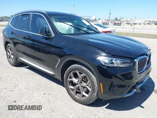 2022 BMW X3 sDrive30i with VIN WBX47DP08NN163017, listed as a IAAI auction lot 41743511 with 25,433 mi miles and . Bid and sale history available at DreamBid. Image 1.