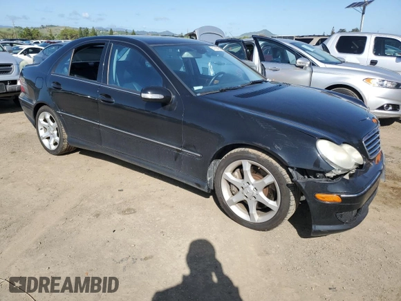 2007 Mercedes-Benz C 230 Sport with VIN WDBRF52H87F857260, listed as a Copart auction lot 51708465 with 157,435 mi miles and Salvage Title. Bid and sale history available at DreamBid. Image 4.