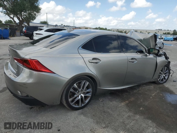 2018 Lexus IS with VIN JTHBA1D20J5069345, listed as a Copart auction lot 51686105 with 119,883 mi miles and Salvage Title. Bid and sale history available at carsss.com. Image 3.