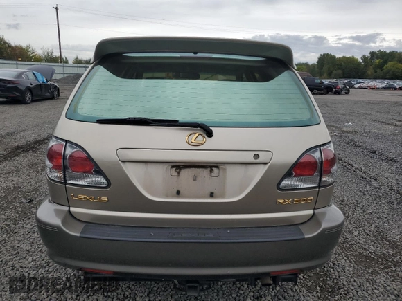 2002 Lexus RX 300 with VIN JTJHF10U920277790, listed as a Copart auction lot 76418144 with 206,387 mi miles and Salvage Title. Bid and sale history available at carsss.com. Image 6.