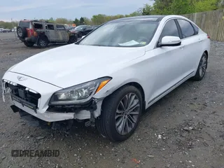 2015 Hyundai Genesis 3.8L with VIN KMHGN4JEXFU078879, listed as a IAAI auction lot 42023183 with 178,075 mi miles. Bid and sale history available at carsss.com. Image 2.