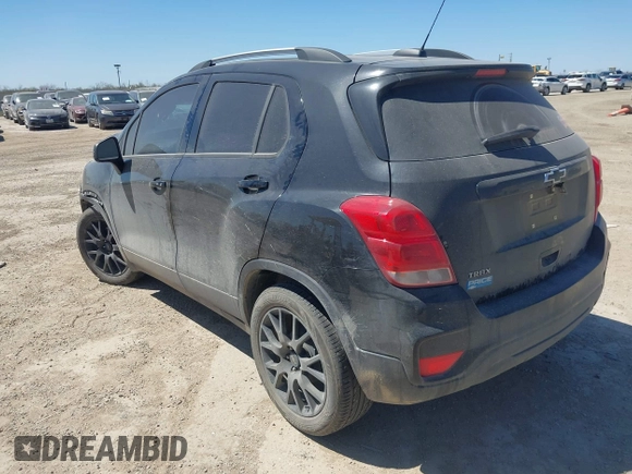 2022 Chevrolet Trax LT with VIN KL7CJLSM9NB516913, listed as a IAAI auction lot 41747827 with 103,121 mi miles. Bid and sale history available at carsss.com. Image 3.