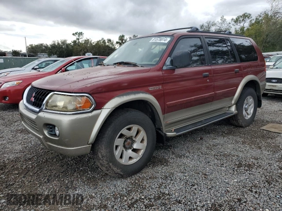 2000 Mitsubishi Montero Sport LS with VIN JA4LS31H1YP036709, listed as a Copart auction lot 81578814 with 191,500 mi miles and Salvage Title. Bid and sale history available at carsss.com. Image 1.