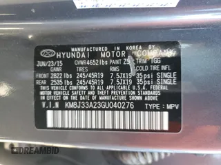 2016 Hyundai Tucson Sport with VIN KM8J33A23GU040276, listed as a Copart auction lot 49868205 with 114,499 mi miles and Clean Title. Bid and sale history available at carsss.com. Image 13.