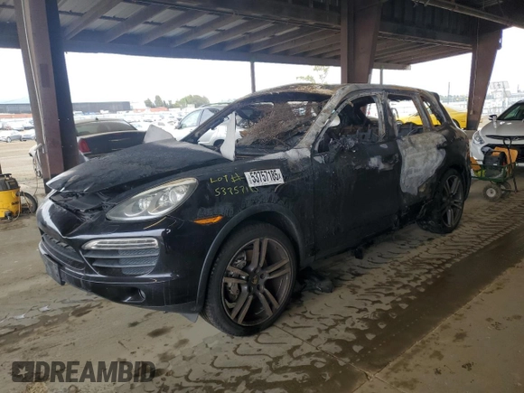 2012 Porsche Cayenne S with VIN WP1AB2A22CLA44593, listed as a Copart auction lot 53757185 with Not provided miles and Non repairable. Bid and sale history available at DreamBid. Image 1.