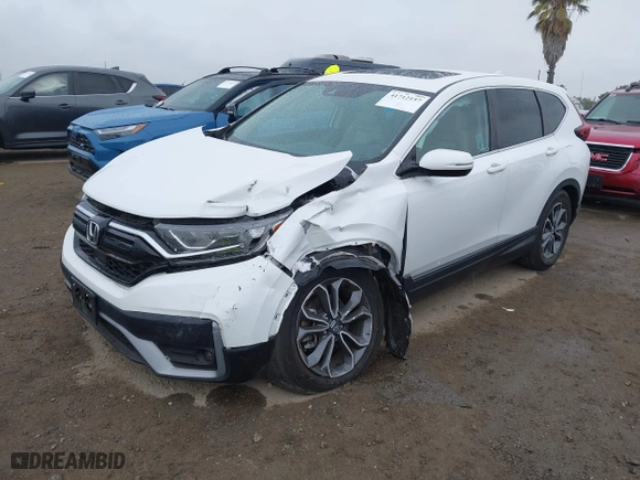 2022 Honda CR-V EX with VIN 5J6RW1H5XNL001023, listed as a IAAI auction lot 41712157 with 26,141 mi miles. Bid and sale history available at carsss.com. Image 2.