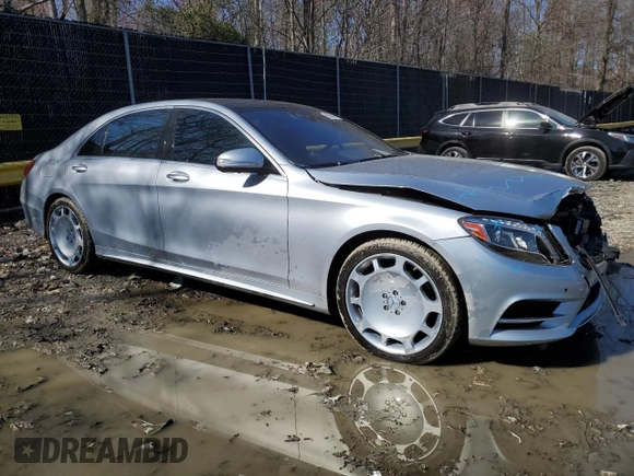 2015 Mercedes-Benz S-Class S 550 with VIN WDDUG8FBXFA118828, listed as a Copart auction lot 50624055 with 72,305 mi miles and Salvage Title. Bid and sale history available at carsss.com. Image 4.
