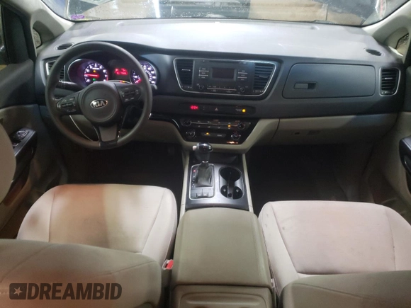 2015 Kia Sedona L with VIN KNDMA5C17F6025760, listed as a Copart auction lot 46440545 with 75,923 mi miles and Salvage Title. Bid and sale history available at DreamBid. Image 8.