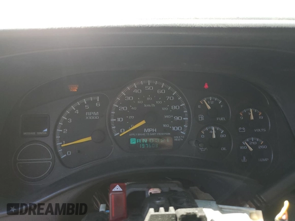 2001 Chevrolet Suburban LS with VIN 1GNFK16T91J309528, listed as a Copart auction lot 58804824 with 197,608 mi miles and Salvage Title. Bid and sale history available at carsss.com. Image 9.