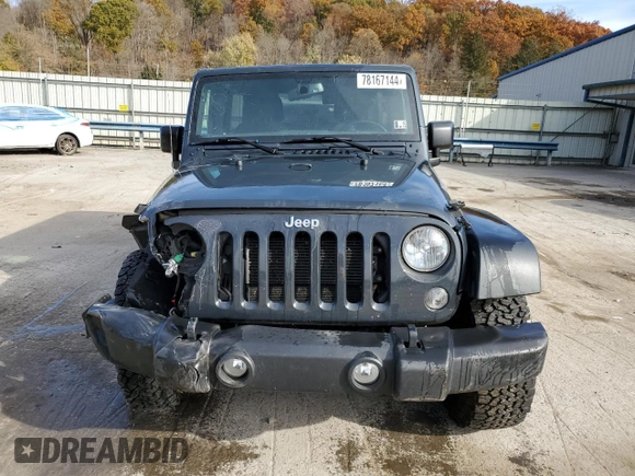 2018 Jeep Wrangler JK Unlimited Sport S with VIN 1C4BJWDG1JL896390, listed as a Copart auction lot 78167144 with 114,813 mi miles and Salvage Title. Bid and sale history available at carsss.com. Image 5.