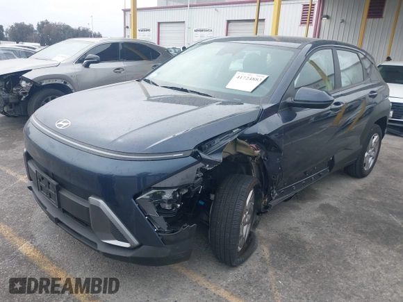 2024 Hyundai Kona SE with VIN KM8HACAB2RU098421, listed as a IAAI auction lot 41724883 with 12,033 mi miles and . Bid and sale history available at carsss.com. Image 2.