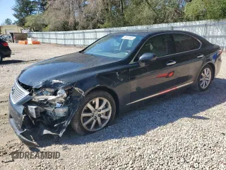 2009 Lexus LS 460 with VIN JTHCL46F195003527, listed as a Copart auction lot 49570505 with 279,651 mi miles and Salvage Title. Bid and sale history available at DreamBid. Image 1.