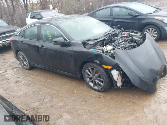 2019 Honda Civic Sedan EX with VIN 19XFC1F34KE014454, listed as a IAAI auction lot 41485090 with 70,571 mi miles. Bid and sale history available at carsss.com. Image 1.