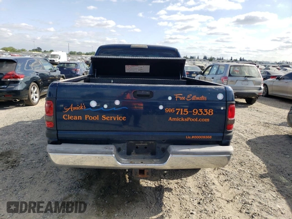 2001 Dodge 1500 with VIN 1B7HC13Y91J592527, listed as a Copart auction lot 53658065 with 207,902 mi miles and Salvage Title. Bid and sale history available at DreamBid. Image 6.
