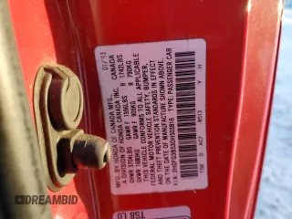 2013 Honda Civic Cpe LX with VIN 2HGFG3B53DH503816, listed as a Copart auction lot 41420615 with 107,791 mi miles and Salvage Title. Bid and sale history available at carsss.com. Image 13.