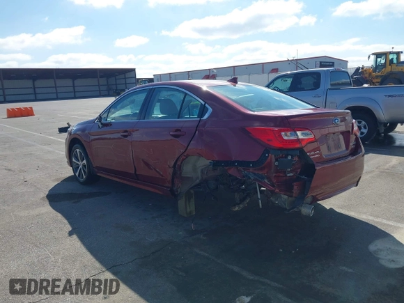 2017 Subaru Legacy Limited with VIN 4S3BNEN64H3036255, listed as a IAAI auction lot 41791344 with 205,106 mi miles. Bid and sale history available at carsss.com. Image 3.
