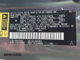 2012 Lexus RX 350 с VIN 2T2BK1BA8CC122531, выставлен на аукционе IAAI как лот 42577902 с пробегом 119 685 миль миль и . История ставок и продаж доступна на DreamBid. Изображение 9.