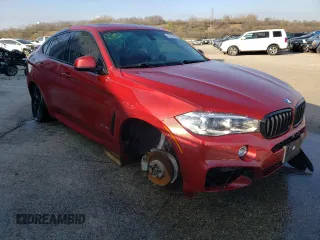2017 BMW X6 xDrive35i with VIN 5UXKU2C33H0X47679, listed as a Copart auction lot 64345352 with 0 mi miles. Bid and sale history available at carsss.com. Image 1.