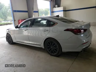 2018 Genesis G80 3.3T Sport with VIN KMHGN4JB1JU260498, listed as a Copart auction lot 73844514 with 103,872 mi miles and Salvage Title. Bid and sale history available at carsss.com. Image 2.