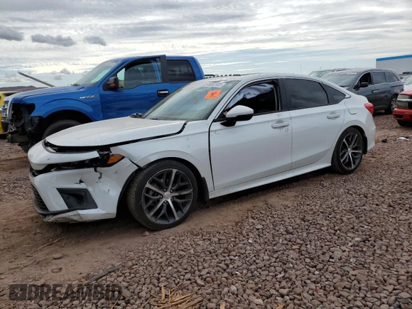 2022 Honda Civic Sedan Touring with VIN 2HGFE1F97NH316040, listed as a Copart auction lot 49002805 with 41,385 mi miles and Salvage Title. Bid and sale history available at carsss.com. Image 1.