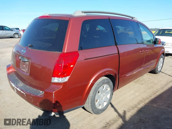 2005 Nissan Quest SE with VIN 5N1BV28U45N114862, listed as a IAAI auction lot 41763820 with 208,966 mi miles. Bid and sale history available at carsss.com. Image 4.