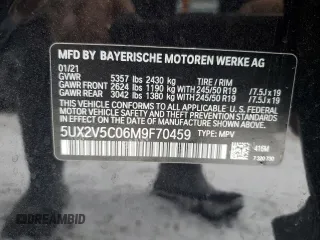 2021 BMW X4 M40i z VIN 5UX2V5C06M9F70459, wystawiony jako Copart lot #87397614 z przebiegiem 35 233 mil mil oraz Szkoda całkowita • Salvage title. Historia ofert i sprzedaży dostępna na DreamBid. Obrazek 14.