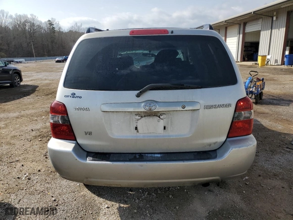 2005 Toyota Highlander with VIN JTEGP21A550056810, listed as a Copart auction lot 48812505 with 240,500 mi miles and Salvage Title. Bid and sale history available at carsss.com. Image 6.