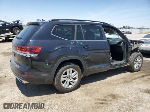 2021 Volkswagen Atlas S with VIN 1V2AP2CA2MC572965, listed as a Copart auction lot 58423045 with 87,765 mi miles and Salvage title. Bid and sale history available at DreamBid. Image 3.