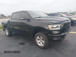 2019 Ram 1500 Big Horn with VIN 1C6RREFT1KN888945, listed as a IAAI auction lot 42419282 with 77,403 mi miles and . Bid and sale history available at DreamBid. Image 1.