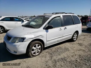 2001 Mazda MPV DX with VIN JM3LW28Y210191351, listed as a Copart auction lot 76133494 with 172,172 mi miles and Salvage Title. Bid and sale history available at carsss.com. Image 1.