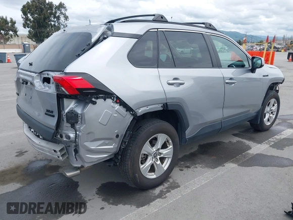 2021 Toyota RAV4 Hybrid XLE with VIN 4T3RWRFV8MU014145, listed as a IAAI auction lot 41969498 with 49,723 mi miles. Bid and sale history available at carsss.com. Image 4.