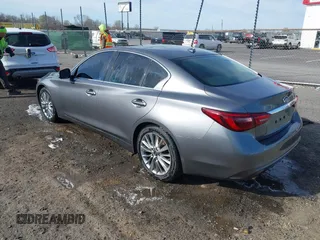 2021 Infiniti Q50 3.0t LUXE with VIN JN1EV7BP5MM707302, listed as a IAAI auction lot 41844207 with 83,201 mi miles. Bid and sale history available at carsss.com. Image 3.