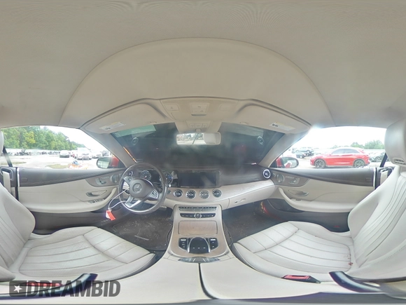 2018 Mercedes-Benz E 400 with VIN WDD1K6FB6JF062324, listed as a Copart auction lot 58595125 with 47,570 mi miles and Salvage title. Bid and sale history available at DreamBid. Image 14.