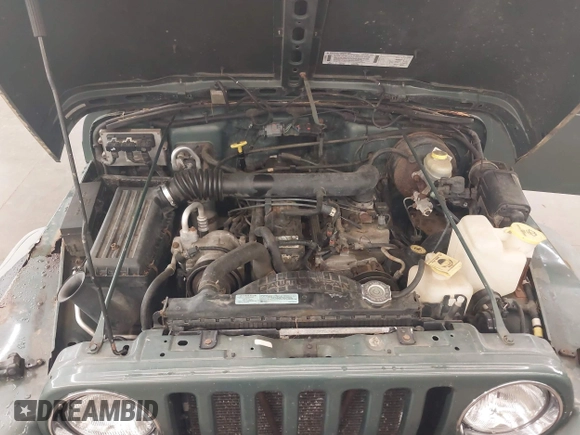 1999 Jeep Wrangler Sport with VIN 1J4FY19S0XP496555, listed as a IAAI auction lot 42110414 with 125,500 mi miles. Bid and sale history available at carsss.com. Image 10.