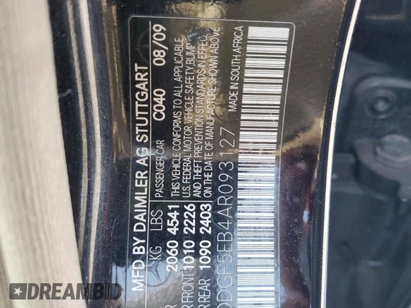 2010 Mercedes-Benz C 300 Sport с VIN WDDGF5EB4AR093127, выставлен на аукционе Copart как лот 64737895 с пробегом 129 833 миль миль и Списание • Salvage title. История ставок и продаж доступна на DreamBid. Изображение 12.