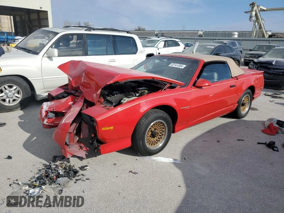 1992 Pontiac Firebird with VIN 1G2FS33E9NL207199, listed as a Copart auction lot 82141304 with 86,424 mi miles and Salvage Title. Bid and sale history available at carsss.com. Image 1.