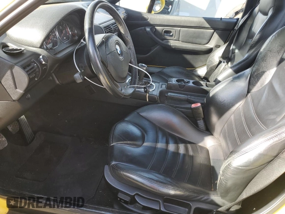 2000 BMW Z3 M 3.2L with VIN WBSCK9349YLC90528, listed as a Copart auction lot 42871855 with 104,614 mi miles and Salvage Title. Bid and sale history available at carsss.com. Image 7.