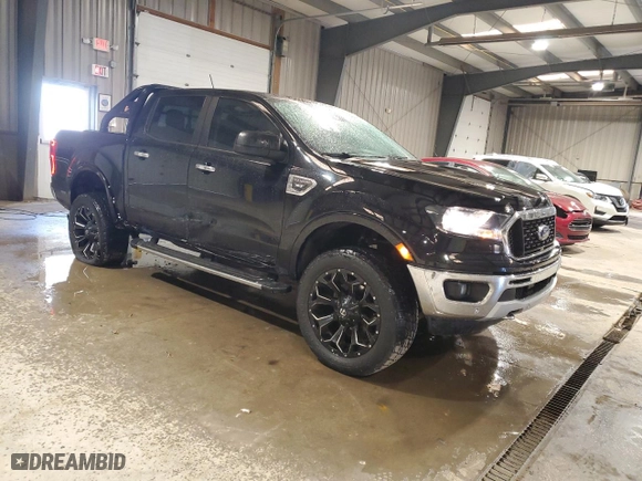 2019 Ford Ranger XL with VIN 1FTER4EH0KLA61383, listed as a Copart auction lot 49447385 with 57,704 mi miles and Salvage Title. Bid and sale history available at carsss.com. Image 4.