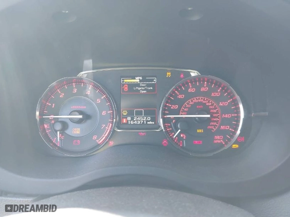 2016 Subaru WRX Premium with VIN JF1VA1E69G9827321, listed as a IAAI auction lot 41495496 with 164,371 mi miles. Bid and sale history available at carsss.com. Image 7.